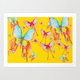Yellow Butterflies Art Prints For Any Decor Style Society6