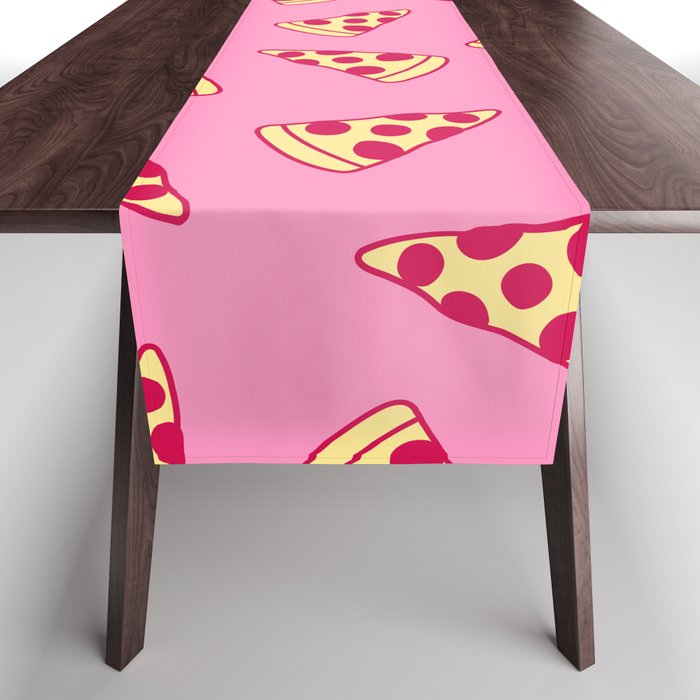 Pink Pizza Pattern Table Runner