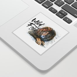 Lion Wild and Free Sticker