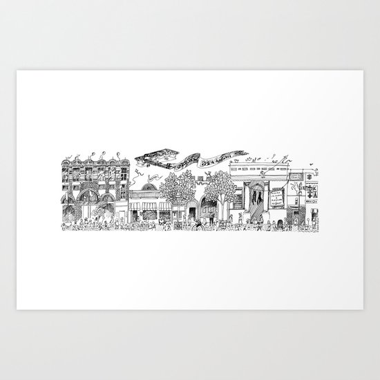 Downtown Art Print