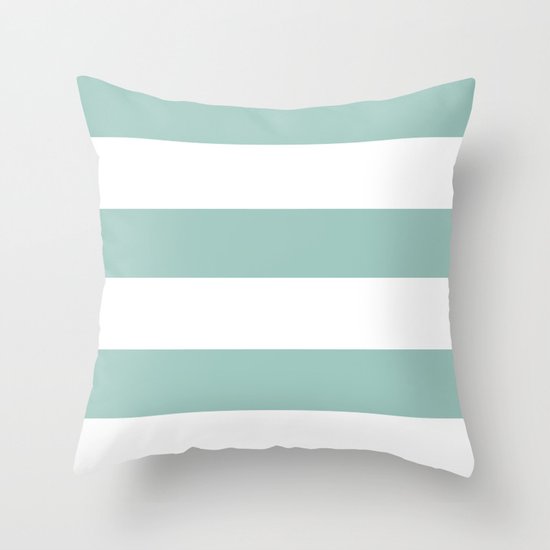 Maine Ocean Cabana Stripes Throw Pillow