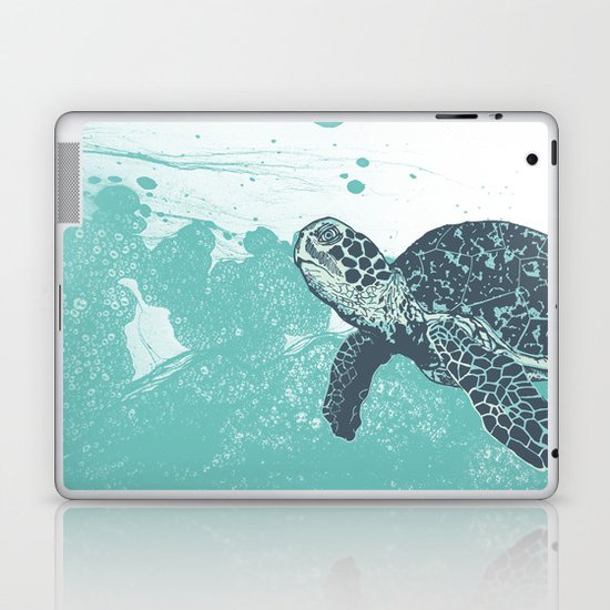 Sea Foam Sea Turtle Laptop & iPad Skin