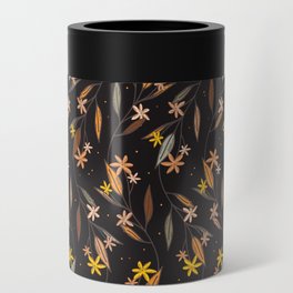 Autumn flower branches pattern with beautiful warm colors Can Cooler