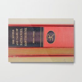 Modern Library in Red Metal Print | Bookworm, Books, Bibliophile, Redbooks, Modernlibrary, Digital, Book, Photo, Bookphotography 