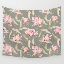 Watercolor Floral Peonies - 034 Wall Tapestry