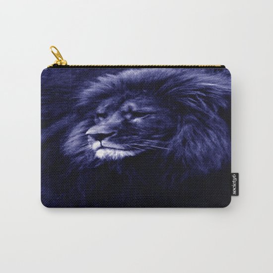 Indigo Blue Lion. Carry-All Pouch