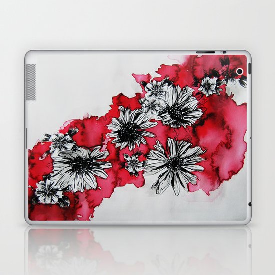 Red Flowers Laptop & iPad Skin