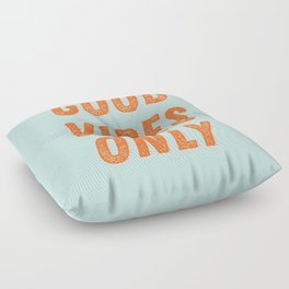 Good Vibes | Aqua and Orange Floor Pillow