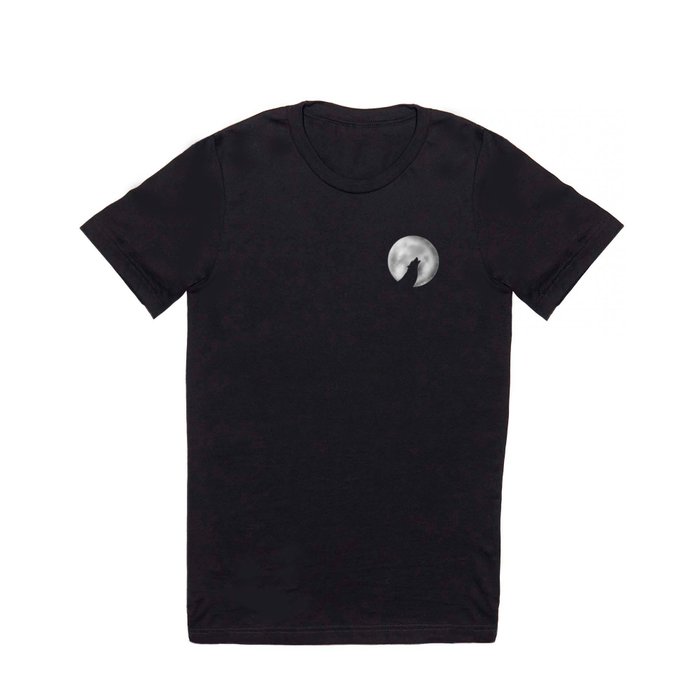 Howling at the moon -wolf silhouette T Shirt