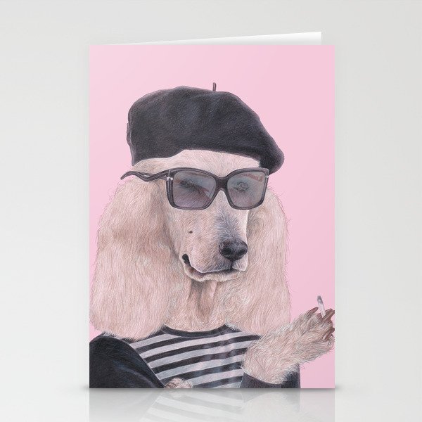 French Poodle Stationery Cards