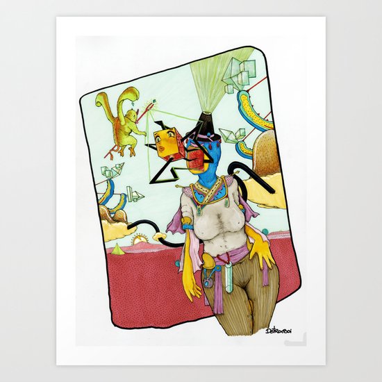 Walkabout At Polygon Window, An Exorcism Takes Place!.jpg Art Print