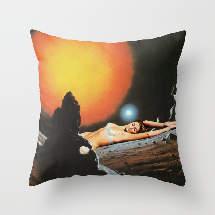 Lazy in Space Throw Pillow