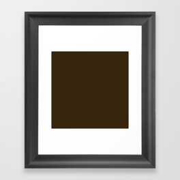 DARK ESPRESSO BROWN color.  Framed Art Print