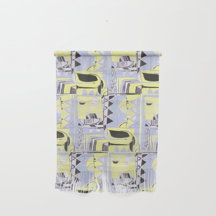 Grey and Yellow Windows Wall Hanging