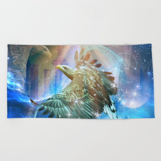 Amazing eagle Beach Towel