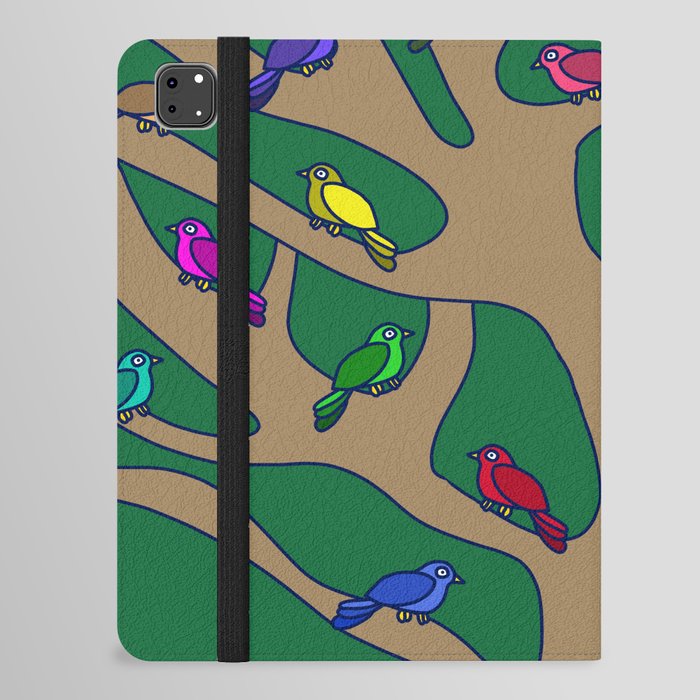 Rainbow Birds in a Tree iPad Folio Case