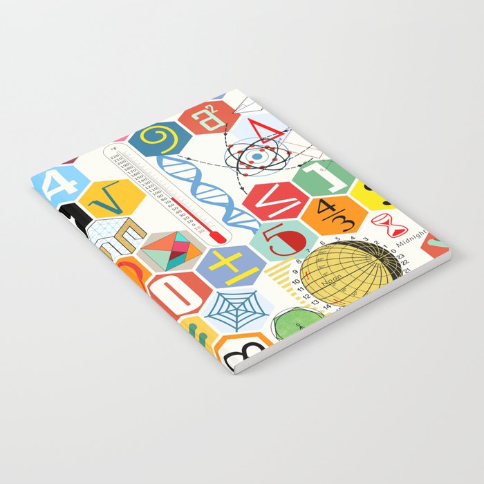 Math in color (white Background) Notebook