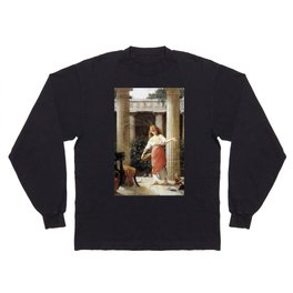 In the Peristyle Painting John William Waterhouse  Long Sleeve T-shirt