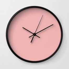Simply Warm Rosy Brown Plain II Color Wall Clock