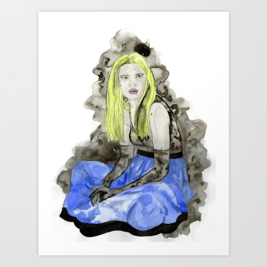Blue Dress Art Print