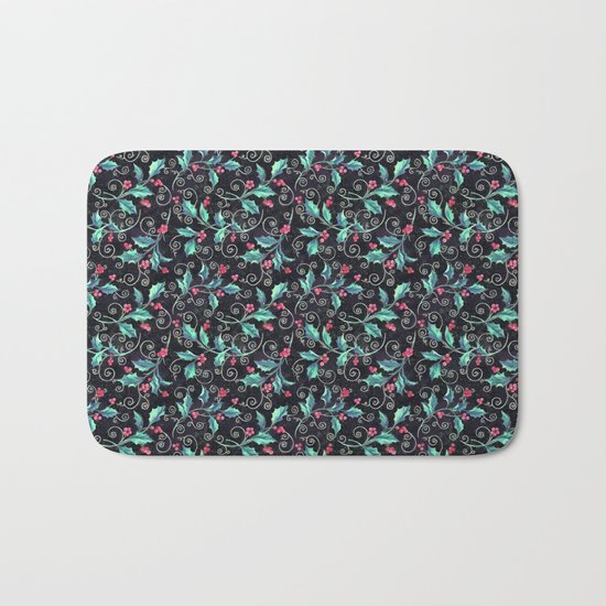 Colorful Christmas pattern Bath Mat