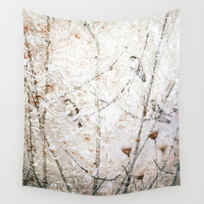 Swallows and Rippled Water Semi Abstract Nature Wall Tapestry