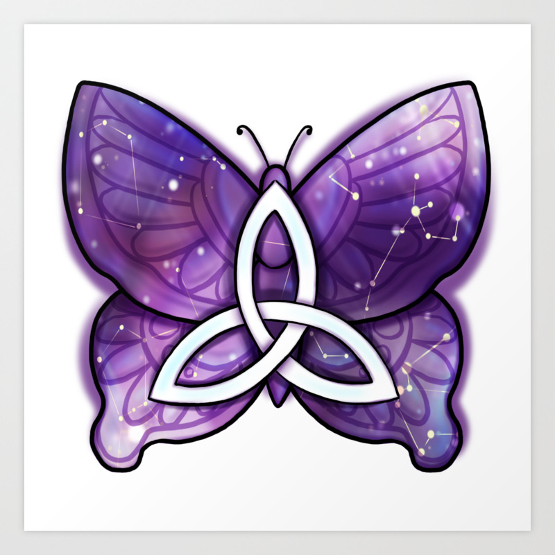 Mystical Butterfly Art Print By Amethystbutterflies Society6