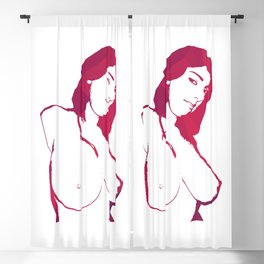 Erotic woman, Nude female, Minimalist naked woman standing up  Blackout Curtain