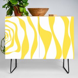 Ebb and Flow 4 - Lemon Yellow and White Credenza