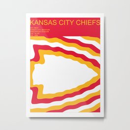 Chiefs Geometric Minimal Design Metal Print | Design, Print, Sticker, Graphicdesign, Coaster, Professional, Sports, Poster, Kansas, Geometric 