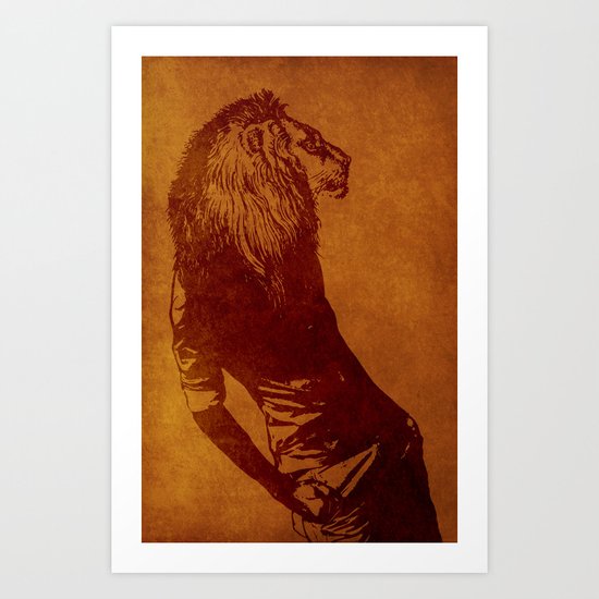 sexy lion Art Print