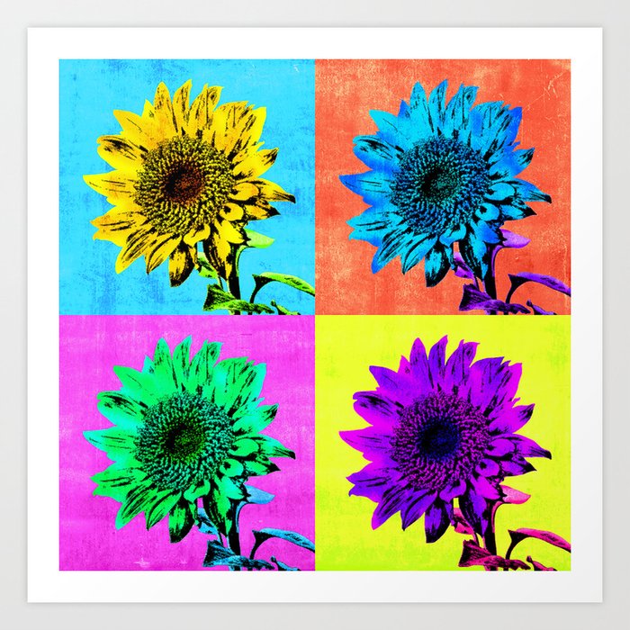 Sunflower Pop Art Print By Sisuarts Society6