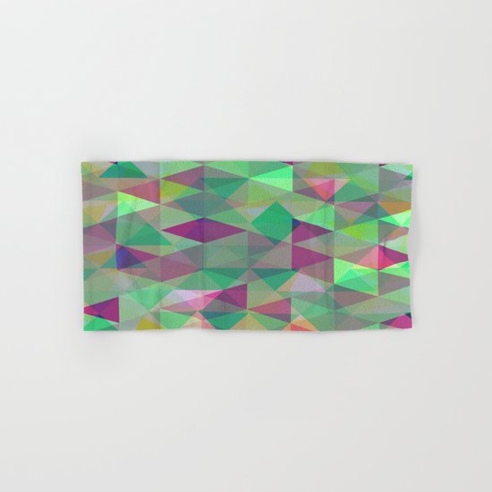 Pastel Triangles Pattern - Abstract, geometric, pastel coloured artwork Hand & Bath Towel