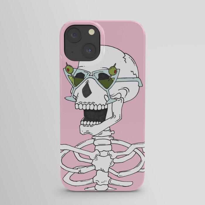 Martini Glasses Skeleton iPhone Case