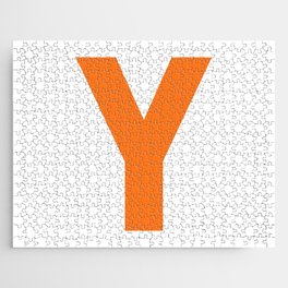 Letter Y (Orange & White) Jigsaw Puzzle