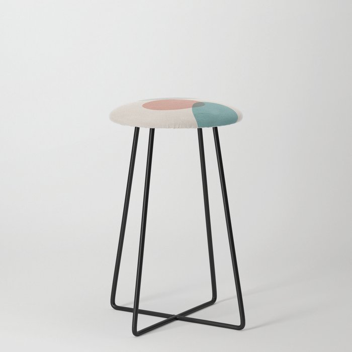 Abstraction_ROCK_STONE_PEBBLES_YOGA_BALANCE_POP_ART_0422A Counter Stool