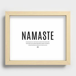 Namaste | Lotus Flower Recessed Framed Print