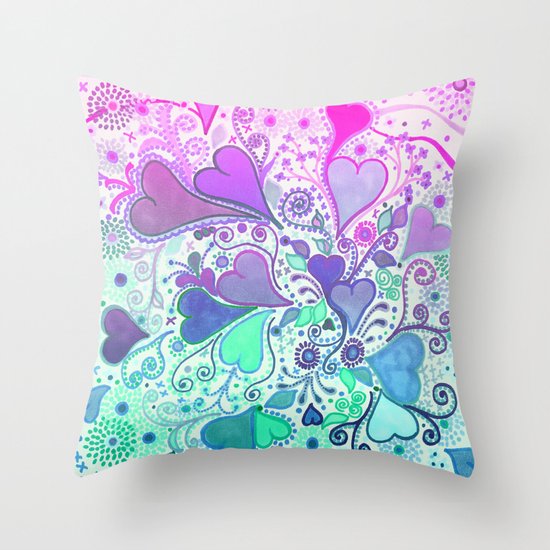 Doodle LOVE... Throw Pillow