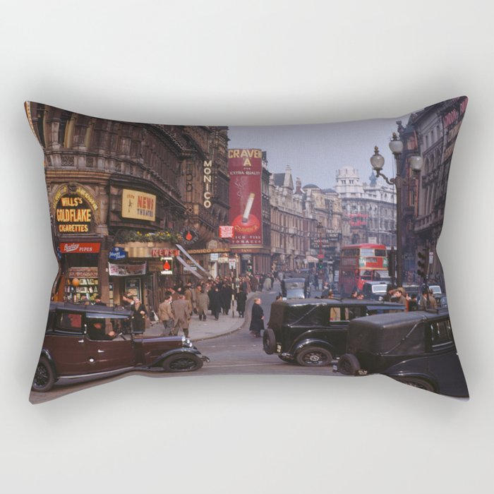 Piccadilly London Kodachrome Rectangular Pillow