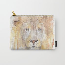 Watercolor Painting of Picture "African Lion" Carry-All Pouch