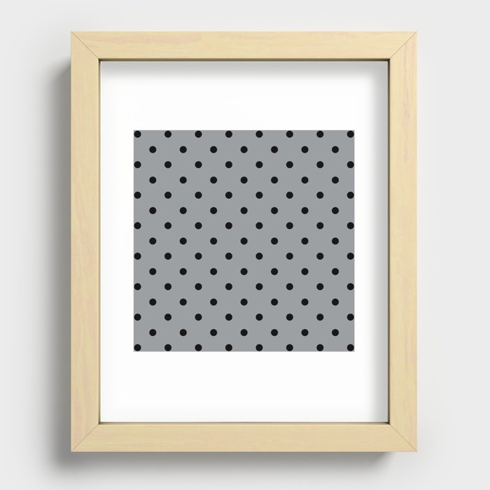 Steely Gray - polka 5 Recessed Framed Print