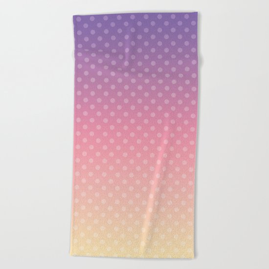 Lilac pink yellow Ombre . Beach Towel