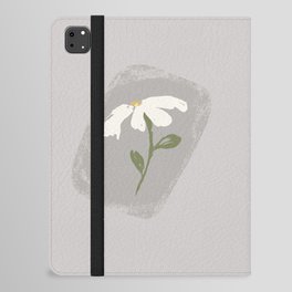 Cream flower over beige iPad Folio Case