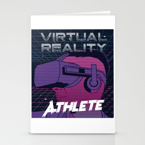 Virtual reality athlete augmented reality design Stationery Cards