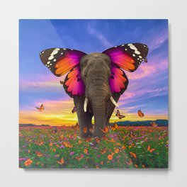 monarch Metal Print | Flowerfield, Colorful, Butterflywings, Photo, Vibrantcolors, Endangered, Elephant, Color, Digital Manipulation, Butterfly 