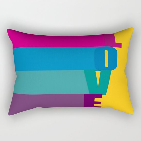 The love is colorful Rectangular Pillow