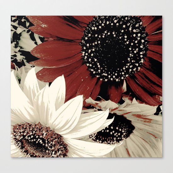 Frosted Sunflowers Canvas Print