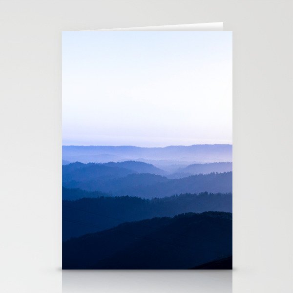 Layers Of Parallax Purple Mountains Lavender Violet ombre Gradient Landscape Minimalist Colorful Pho Stationery Cards