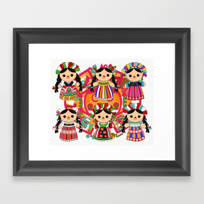 Mexican Dolls Framed Art Print