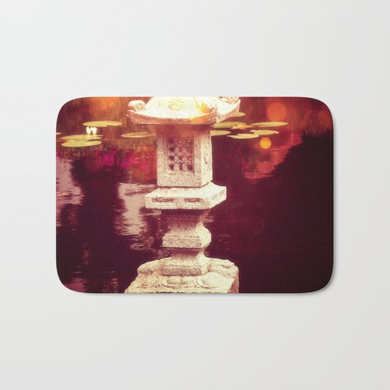 Japanese stone lantern Bath Mat